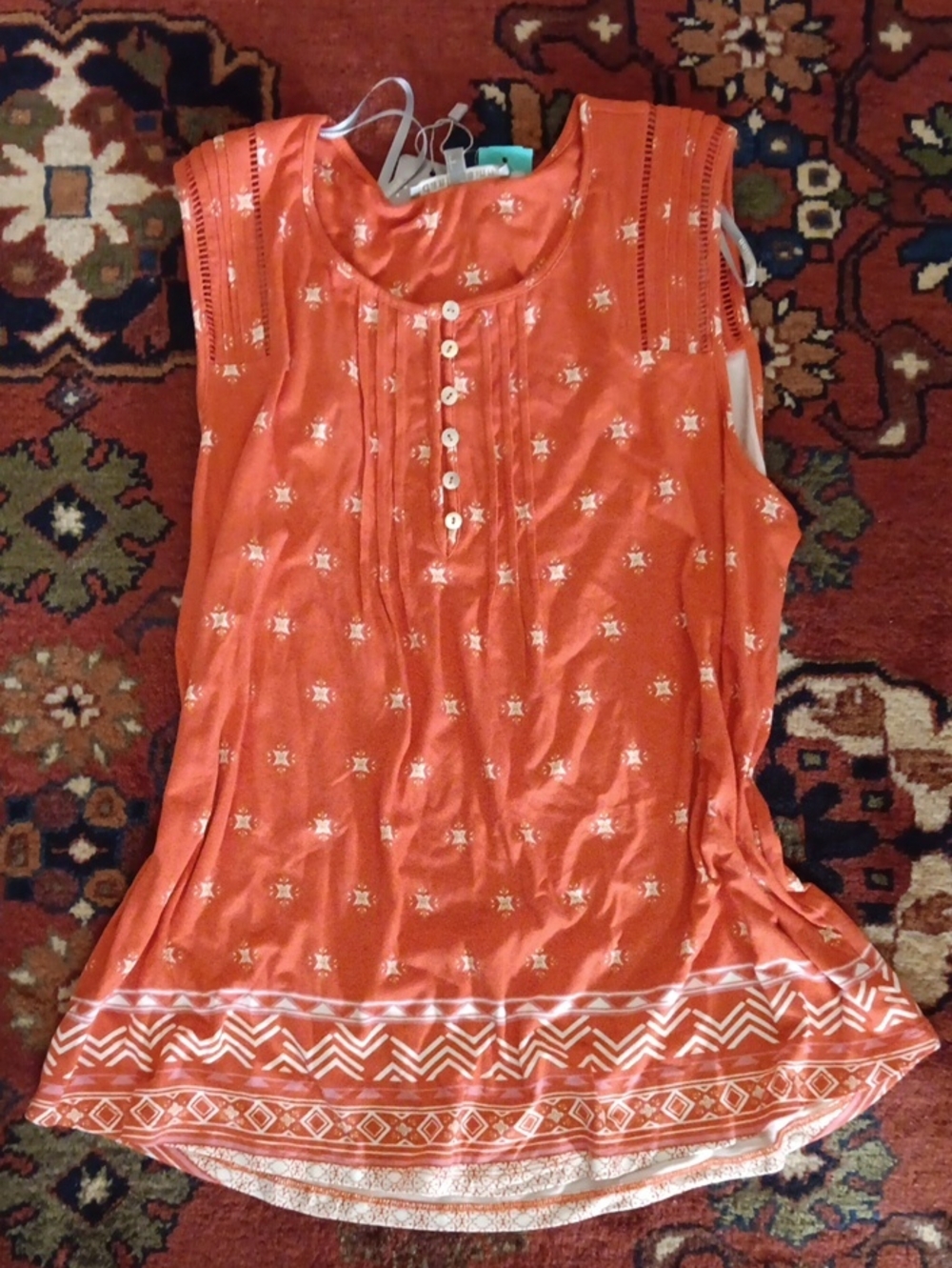 Daniel Rainn Sleeveless Orange Women’s Top